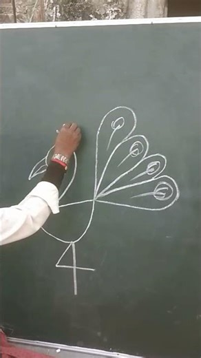 How to Draw a Peacock Using Numbers 2 3 4 | Step-by-Step Tutorial #shorts #art #drawing