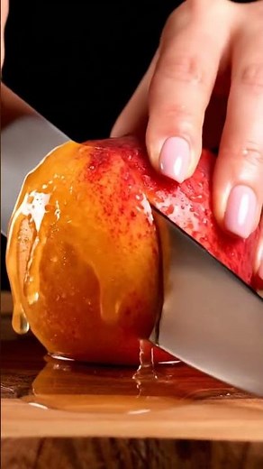 "Peach ASMR 🍑 Extreme Juicy Sounds | Super Satisfying" #foodasmr #fruitcutting #notalkingasmr
