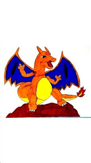 Charizard Drawing Easy for Kids! Step by Step Tutorial#drawing4kids #art #drawing #howtodraw #shorts