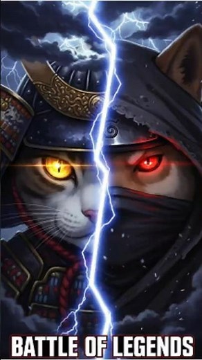 Samurai Cats vs Ninja Dogs 🐱⚔️ Epic Anime Battle!