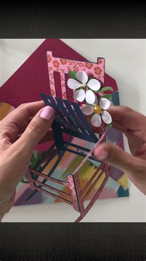 Watch me make a rocking chair card #easycraft #cricut #svgfiles #cardmaking