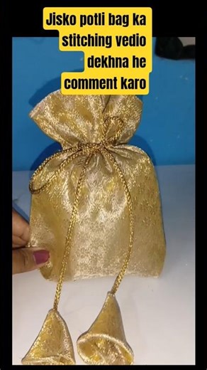 beautiful potli bag for gift packaging made out of leftover febric #potlibags #shorts