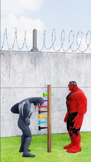 Venom Vs Red Hulk | Epic Battle Animation #animation #shorts