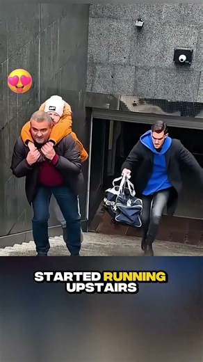 Man lifts his disabled kid upstairs what happened next shocked everyone #kindness