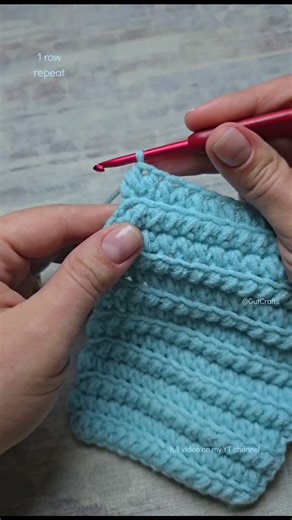 GuTCrafts on Instagram: "HDC2tog Stitch 1 Row Repeat Rib Crochet Pattern | Crochet Stitches | Crochet Scarf Cardigan Blanket"