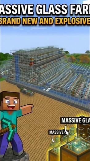 I Built A Massive Glass Farm In My Village! 😱 #shorts