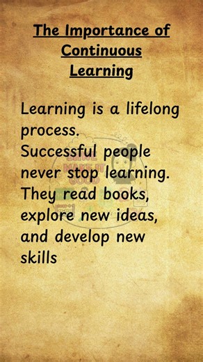 The Importance of Continuous Learning #believeinyourself #english #dreambigstudyhard