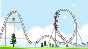 Roller coaster loops and thrills in animation