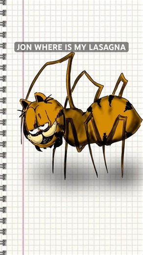 JON WHERE IS MY LASAGNA #art #analoghorror #horror #creepy #garfield #drawing #viralshorts