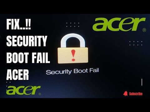 FIX..!! AMPUH MENGATASI ERROR SECURITY BOOT FAIL ACER