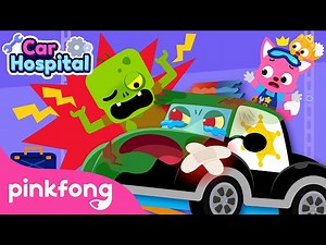 HELP! The Zombie Car is Broken | Car Town | Car Hospital | Veo Veo | Pinkfong Car Story - Videos For Kids
