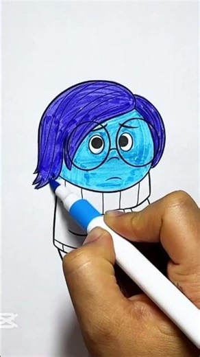 How to Draw Sadness Easy 💙 #shorts