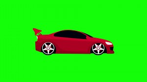 Download Animated Red Car moving,Sport Car isolated on Green Screen Background 4K for free