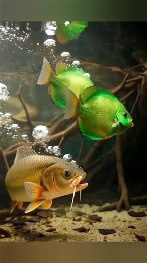 Green discus 🍀#migraciónanimal #aquascaping