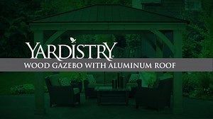 12x14 Wood Gazebo With Aluminum Roof