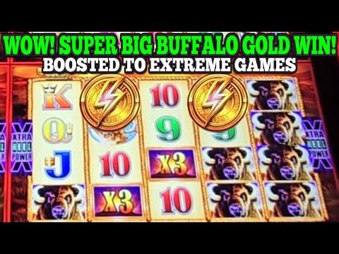 WOW! SUPER BIG BUFFALO GOLD SLOT WIN | BOOSTED TO EXTREME GAMES ON WONDER 4 BOOST GOLD | Vegas Slots