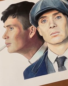 By order of the Peaky Blinders! Cillian Murphy transformed into Tommy Shelby by talented artist 😮✏️ #cillianmurphy #art | Love This