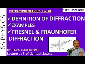 Diffraction of light, definition, Fraunhofer, Fresnel, Lec. #1
