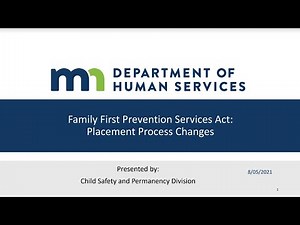 Family First Prevention Services Act: Placement Process Changes