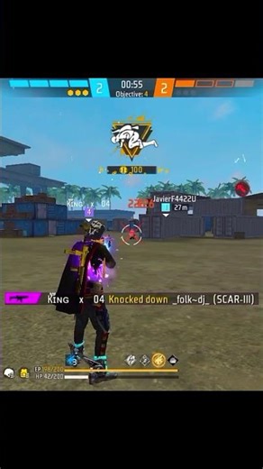 ☠️Ace with scar🥶 only Red number 🥵#shorts #ffhighlights #ffshorts #ffviral #shortsfeed #fotnite #b2k