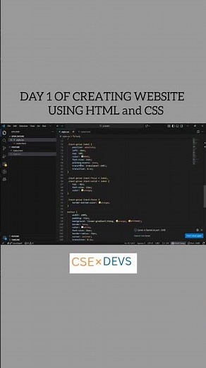 DAY 1: Creating a Website using HTML & CSS | Complete Beginner Series #html #css #website #coding