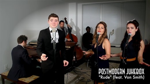 Throwback to our vintage 1950s Sock Hop style cover of the MAGIC! hit "Rude" ✨Escape the present day and experience the vintage world of PMJ live on tour at www.pmjtour.com | Postmodern Jukebox