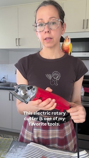 The Hercules AS100-K is the best electric rotary cutter. I’ve used it for hours a day for over 4 years now. I’ve tried 4 others, but this is the only one that is powerful and still comfortable to hold and work with. #fabriccutting #rotarycutter #sewingfabric #sewist #sewingtools | Stephanie Jo