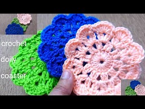 Beautiful Home Decor Crochet Doily Coaster Tutorial step by step for Beginners!