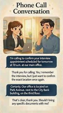 Learn English Through Phone Call Conversation 📞 | Job Interview English Practice