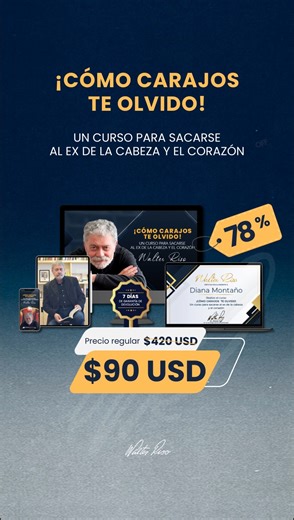 Walter Riso on Instagram: "No empieces el año pensando en quién ya no piensa en ti. Es hora de aprender a identificar y transformar los pensamientos y patrones de comportamiento que te mantienen aferrad@ a tu ex. Escribe Olvido y recibe toda la información del Curso: "Cómo carajos te olvido""