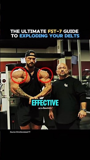 CBum's FST-7 shoulder workout is the ultimate blueprint for 3D delts. 👑 ‪@ChrisBumstead‬
