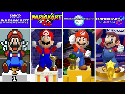 Evolution of Super Mario, Trophy Ceremonies Ending Animations in Mario Kart Games (1992-2025)