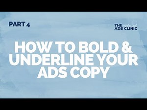 How to BOLD and Underline Your Facebook Ads Copy