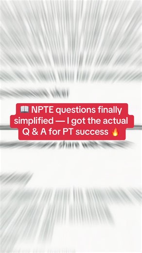 📖 NPTE questions finally simplified — I got the actual Q & A for PT success 🔥 #NPTE #PhysicalTherapyExam #FuturePT #ExamSuccess #StudyGoals