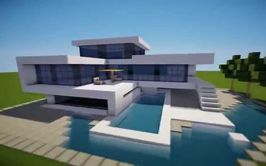 【我的世界】造一个好看的现代风格房子 | How To build A Modern House - 建筑教程