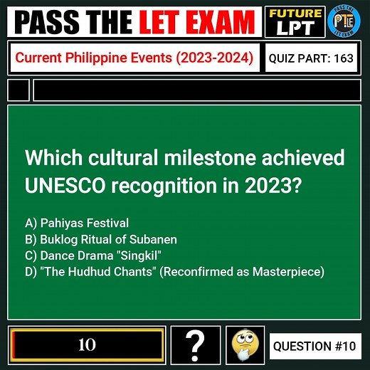 9.3K views · 112 reactions | Current Philippine Events (2023-2024) Quiz Part 163 #letreviewer #passtheletexam | Pass the LET Exam | Facebook