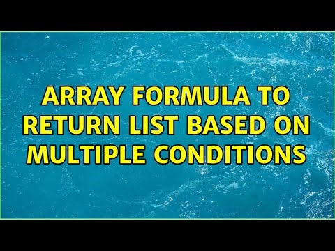 Array Formula To Return List Based on Multiple Conditions (4 Solutions!!)