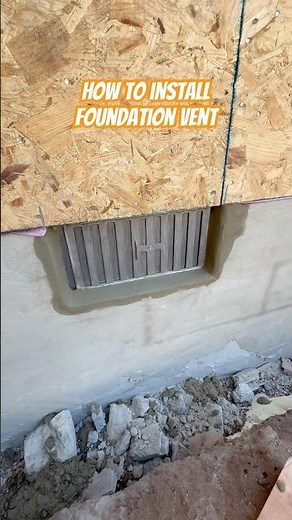 Foundation Vent Install #diy #construction #foundation #vent #masonry #howto #stepbystep #trending