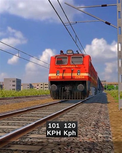 High Speed train Run #train #indiantrainsimulator #gaming #shortvideo