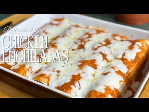 🌮How to Make Restaurant style Cheesy CHICKEN ENCHILADAS at Home | Easy Mexican Dinner Recipe 🧀