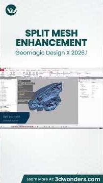 Split Mesh Enhancement in Geomagic Design X 2026.1!
