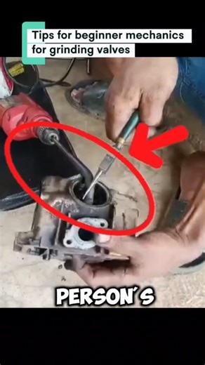 valve grinding using an electric drill #lifehack #mechanic #shorts