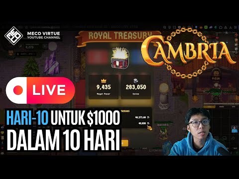 🔴HARI 10: CUAN $1000 DALAM 10 HARI - Cambria Gold Rush S3 - MECO LIVE #199 2/2