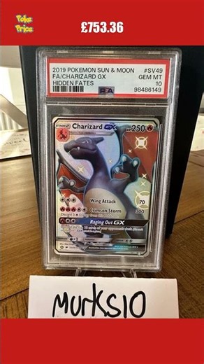 PSA 10 Charizard GX SV49/SV94 Hidden Fates Full Art Holo Pokemon Card