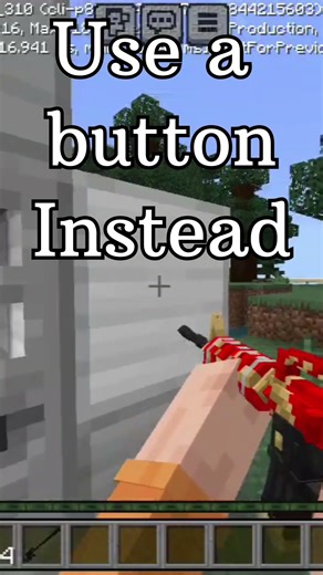 How to open Iron Door #minecraft