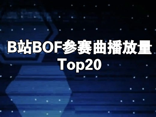 B站播放量排名Top20的BOF参赛曲，你可能猜不到第二名是谁！