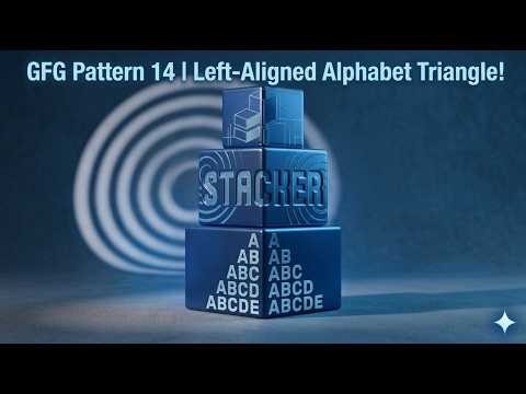 Mastering Character Patterns in Java | Pattern 14: Alphabet Triangle | GeekforGeeks