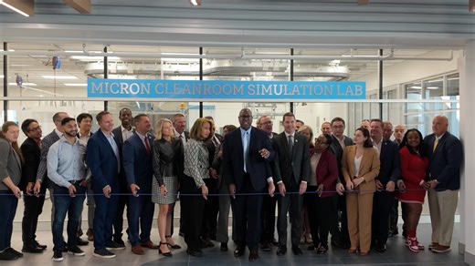 4.4K views · 106 reactions | The Micron Cleanroom Simulation Lab is officially complete  This morning OCC held a wire cutting as well as a celebration of completion today in the Whitney Applied Technology Center. Thank you for everyone who came out to support OCC and our students! | Onondaga Community College | Facebook