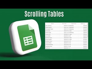 How to Create Scrolling Tables In Google Sheets
