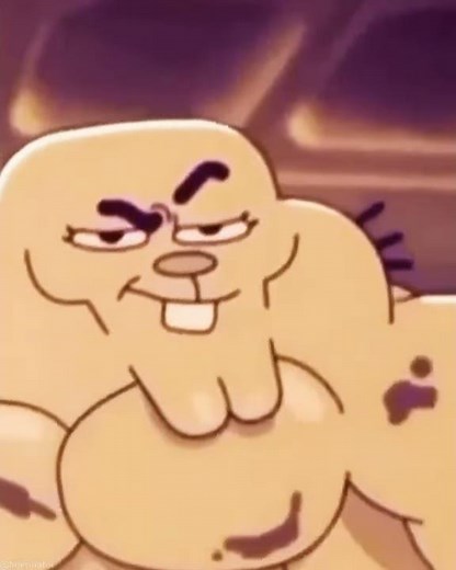 buff Richard Watterson slowly walking to the song birthday seggs by jeremiah